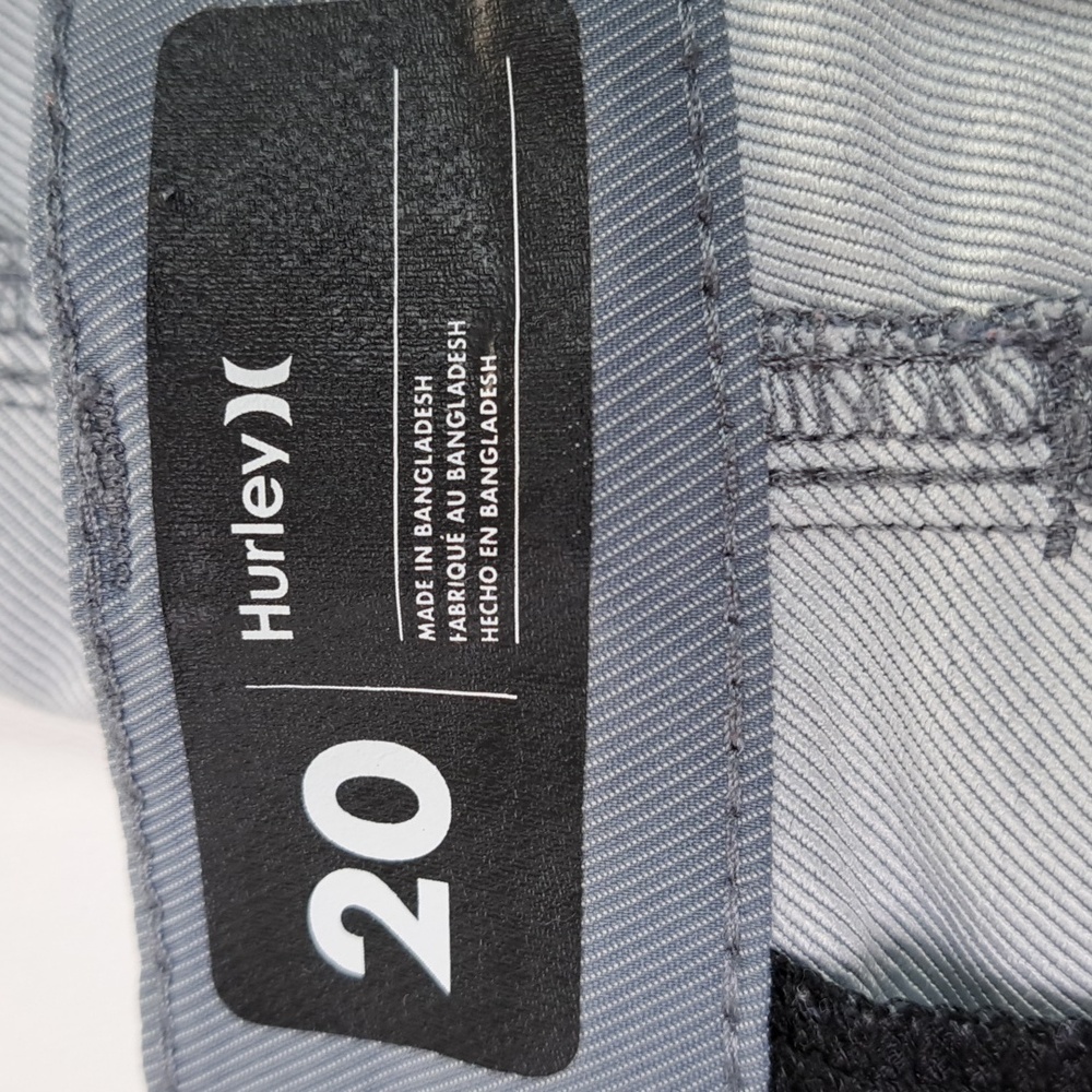 Hurley)( H²O DRI Gray Hybrid Shorts Size 20 Waist 30" - Picture 10 of 11